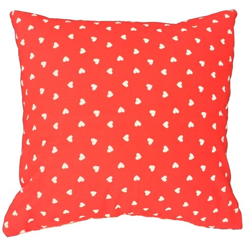 Poszewka bawełniana 70x80 R126 czerwona serca serduszka białe 315D