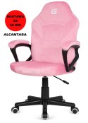 Fotel obrotowy do biurka MARIO PINK ALCANTARA