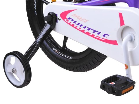 RoyalBaby Rower 14" Space Shuttle + pchacz Rower dziecięcy z kółkami bocznymi RB14-22