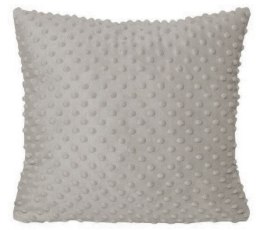 Poszewka dekoracyjna 40x40 Minky szara jasna 21