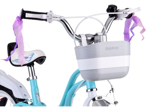 RoyalBaby uroczy Rower 14" Little Swan wstążki koszyk kółka boczne RB14-18