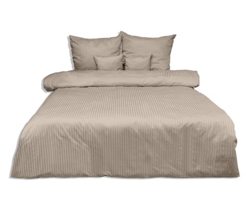 Poszewka adamaszkowa 40x40 beżowa 16 jednobarwna paski 1cm Matex