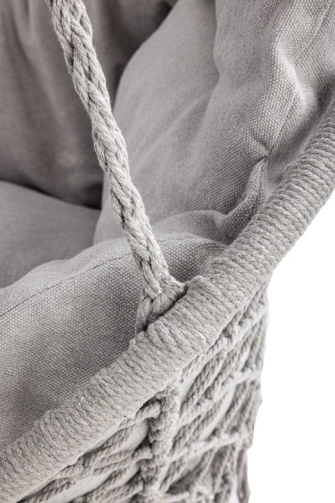 Huśtawka ogrodowa LUARO bocianie gniazdo z poduszką XXL szare 80cm 150kg