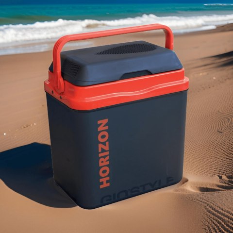 Lodówka turystyczna 20L KAMAI HORIZON, elektryczna 12/230V, kolor antracytowy z czerwonym akcentem