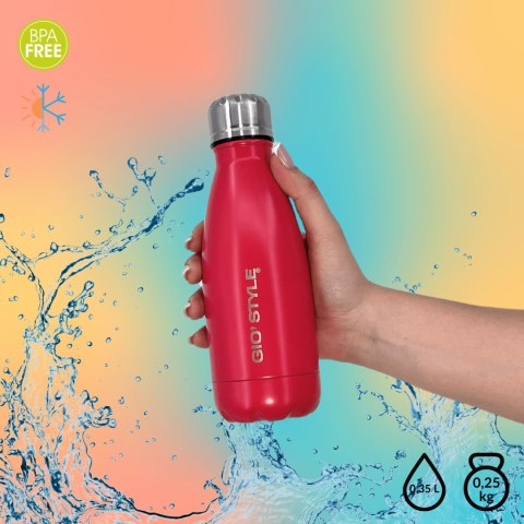 Butelka termiczna 0,35L Kamai Gio Style, stal nierdzewna, czerwona
