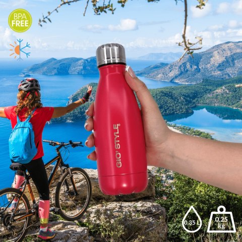 Butelka termiczna 0,35L Kamai Gio Style, stal nierdzewna, czerwona