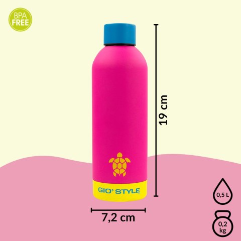 Butelka termiczna 0,5L Kamai Gio Style, stal nierdzewna, różowa