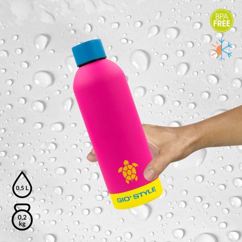 Butelka termiczna 0,5L Kamai Gio Style, stal nierdzewna, różowa