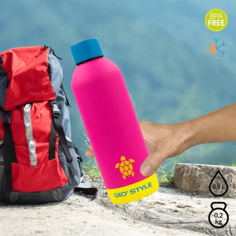 Butelka termiczna 0,5L Kamai Gio Style, stal nierdzewna, różowa