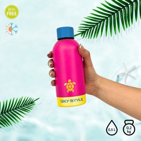 Butelka termiczna 0,5L Kamai Gio Style, stal nierdzewna, różowa