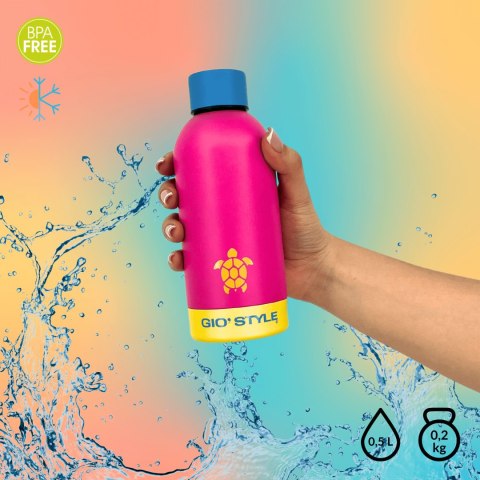 Butelka termiczna 0,5L Kamai Gio Style, stal nierdzewna, różowa