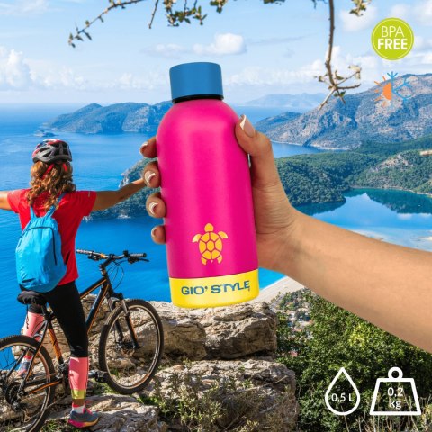 Butelka termiczna 0,5L Kamai Gio Style, stal nierdzewna, różowa