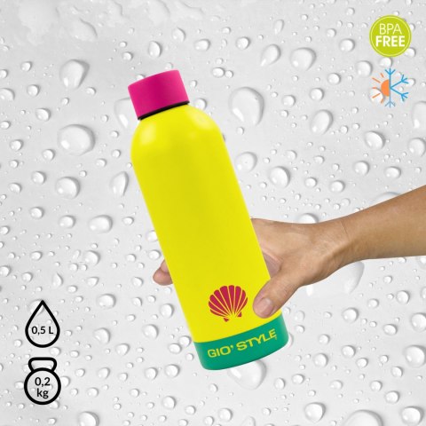 Butelka termiczna 0,5L Kamai Gio Style, stal nierdzewna, żółta