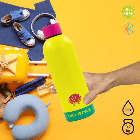 Butelka termiczna 0,5L Kamai Gio Style, stal nierdzewna, żółta