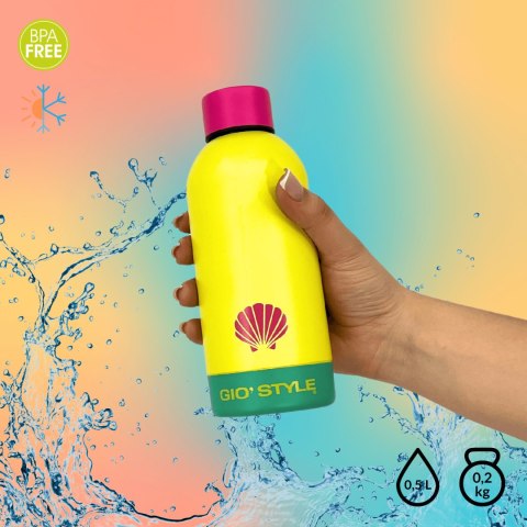 Butelka termiczna 0,5L Kamai Gio Style, stal nierdzewna, żółta