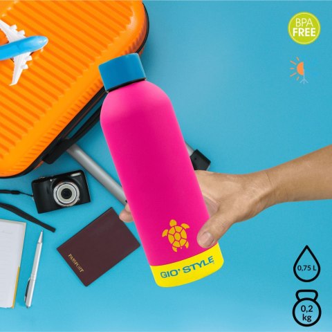 Butelka termiczna 0,75L Kamai Gio Style, stal nierdzewna, różowa