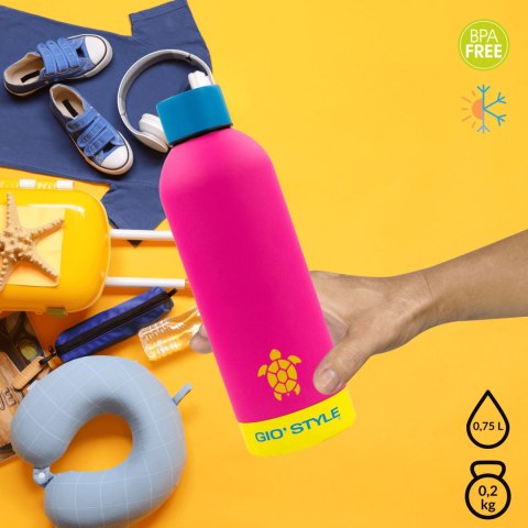 Butelka termiczna 0,75L Kamai Gio Style, stal nierdzewna, różowa