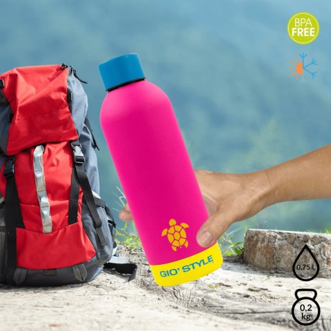 Butelka termiczna 0,75L Kamai Gio Style, stal nierdzewna, różowa