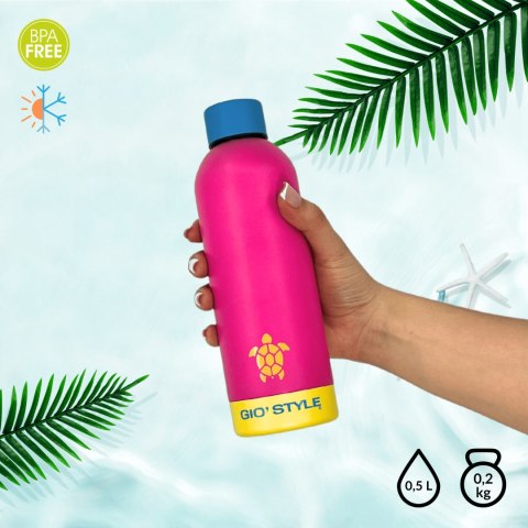 Butelka termiczna 0,75L Kamai Gio Style, stal nierdzewna, różowa