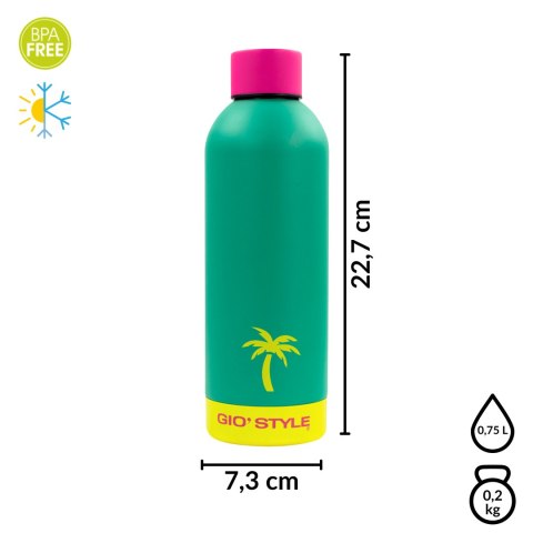 Butelka termiczna 0,75L Kamai Gio Style, stal nierdzewna, zielona