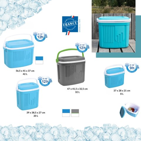 Lodówka turystyczna pasywna ICEBERG 32L na wkłady SZARA