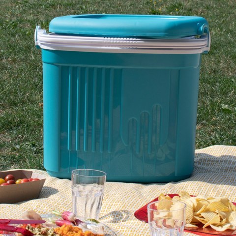 Lodówka turystyczna pasywna ICEBERG 32L na wkłady TURKUSOWA