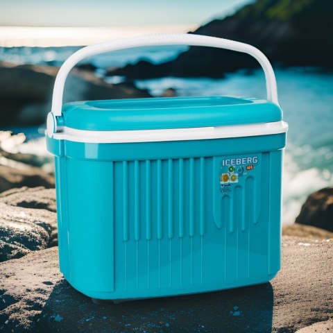 Lodówka turystyczna pasywna ICEBERG 42L na wkłady TURKUSOWA