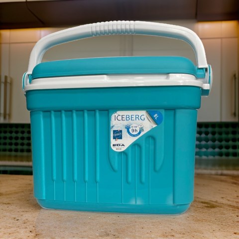 Lodówka turystyczna pasywna ICEBERG 8L na wkłady TURKUSOWA