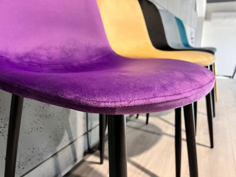 Krzesło tapicerowane GIULIA PURPLE VELVET II GATUNEK
