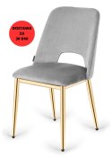 Krzesło tapicerowane GOTI GREY VELVET GOLD