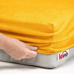 Prześcieradło frotte z gumką 160x220 musztardowe słoneczne 005 grube 200g/m2 KARO