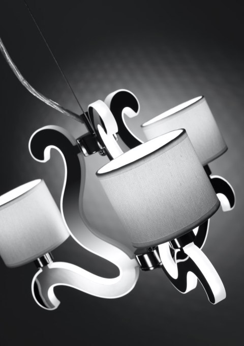 Ambrosia 1 zwis 3x40W E14 + 18,4W LED chrom