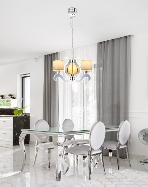 Ambrosia 1 zwis 3x40W E14 + 18,4W LED chrom