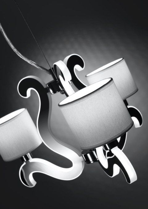 Ambrosia 1 zwis 3x40W E14 + 18,4W LED chrom