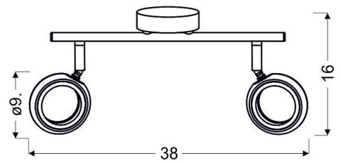 Aurelion listwa 2x4W LED chrom 3000K