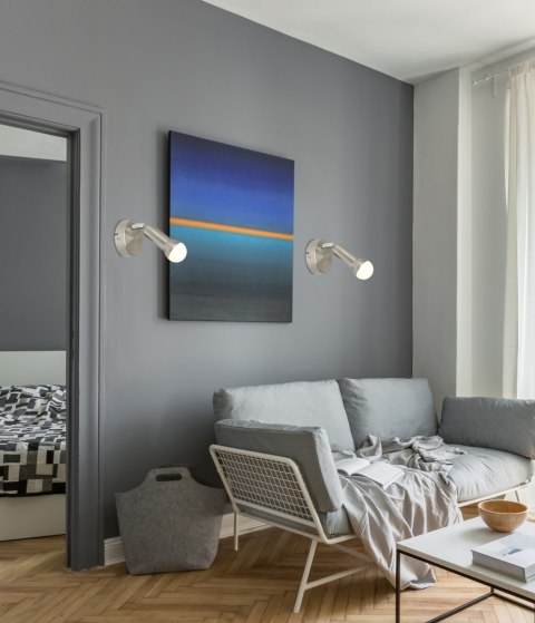 Arc kinkiet 1x40W E14 satyna nikiel