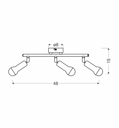 Arc listwa 3x40W E14 satyna nikiel