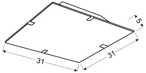 Ambiente plafon 31x31 10W LED multi kolor 6500K