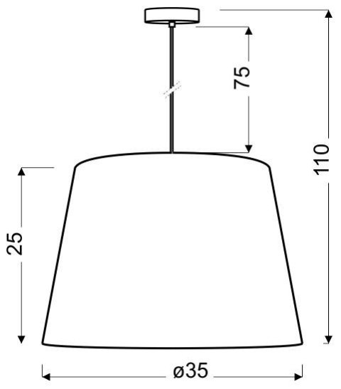 Americano 3 zwis 35 1x60W E27 (abażur 77-32287 z zawiesiem 85-10523)