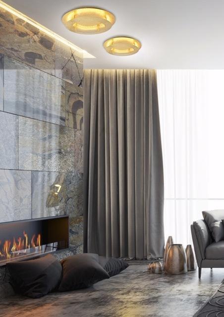 Merle plafon 40 18W LED 3000K złoty