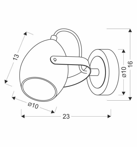 Anica lampa kinkiet czarny 1x40W E14 odbłyśnik złoty