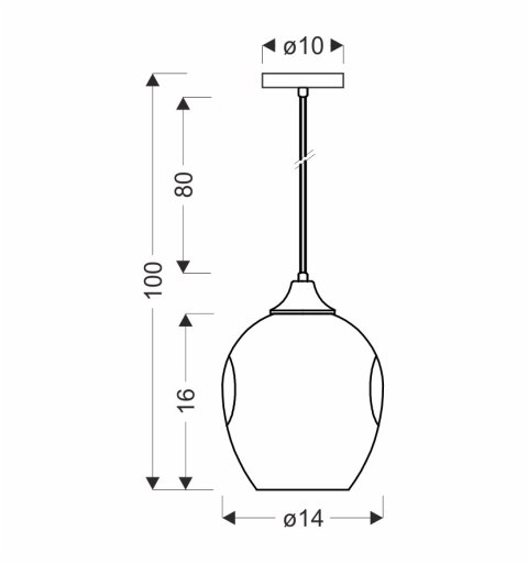Aspa lampa wisząca czarny 1x40W E27 klosz brązowy