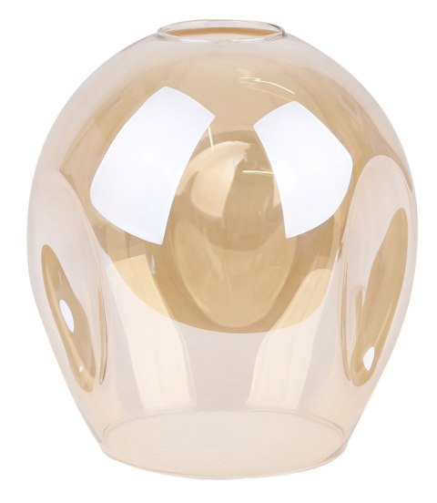 Aspa lampa wisząca czarny talerz 3x40W E27 klosz brązowy