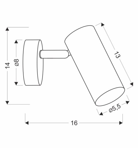 Colly lampa kinkiet biały 1x15W GU10 klosz biały