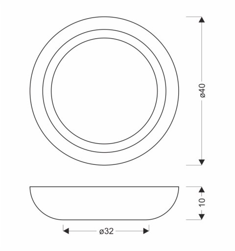 Abruzzo lampa sufitowa plafon szaro drewniany 24W LED 40x32 cm klosz biały