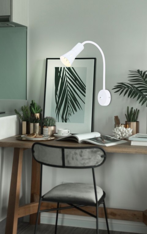 Arena kinkiet wysięgnik 1*40W r50 E14 biały