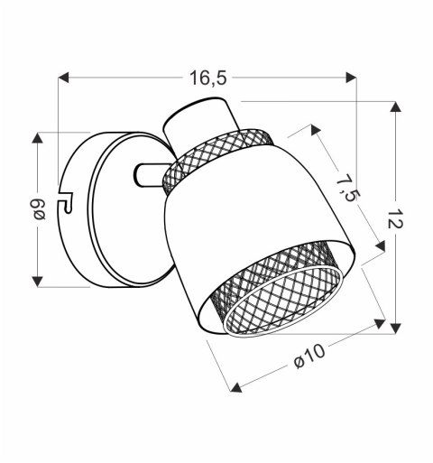 Aleksandria lampa kinkiet czarny 1x40W E14 klosz czarny+złoty