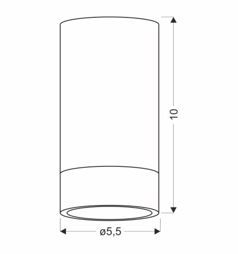 Conti lampa sufitowa tuba 1x15W GU10 5,5/10 biały+drewniany