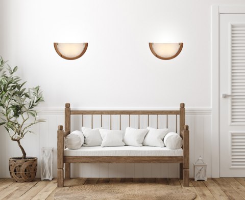 Herba plafon 0,5 drewno standard 1x60 w E27 dąb