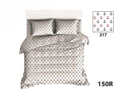 Poszewka bawełniana 50x60 R150 kotwice czerwone granatowe